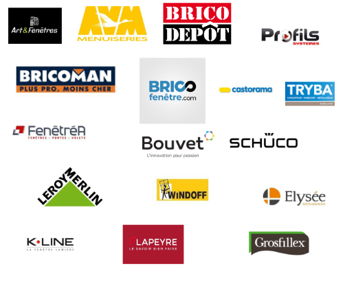 Logos des marques qui ont la confiance de votre vitrier